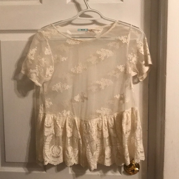 Sheer top with embroidery - Picture 3 of 4